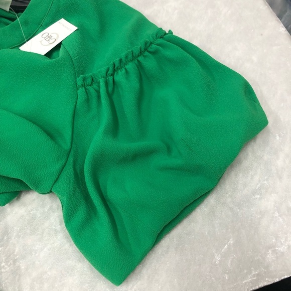 Green Cato Blouse with Puffed Sleeves size large - Picture 6 of 11